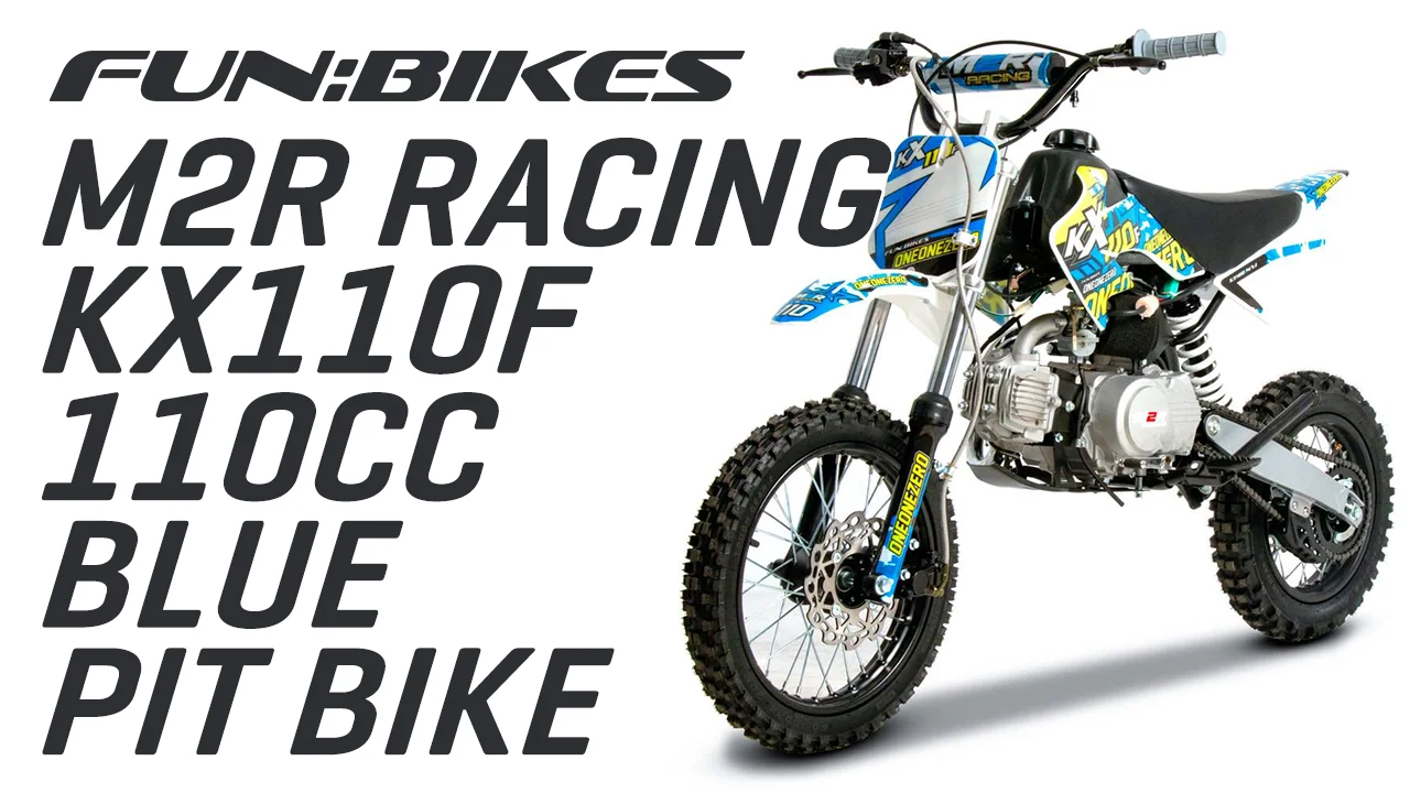 Product Overview: M2R Racing KX110F 110cc 76cm Blue Pit Bike on Vimeo