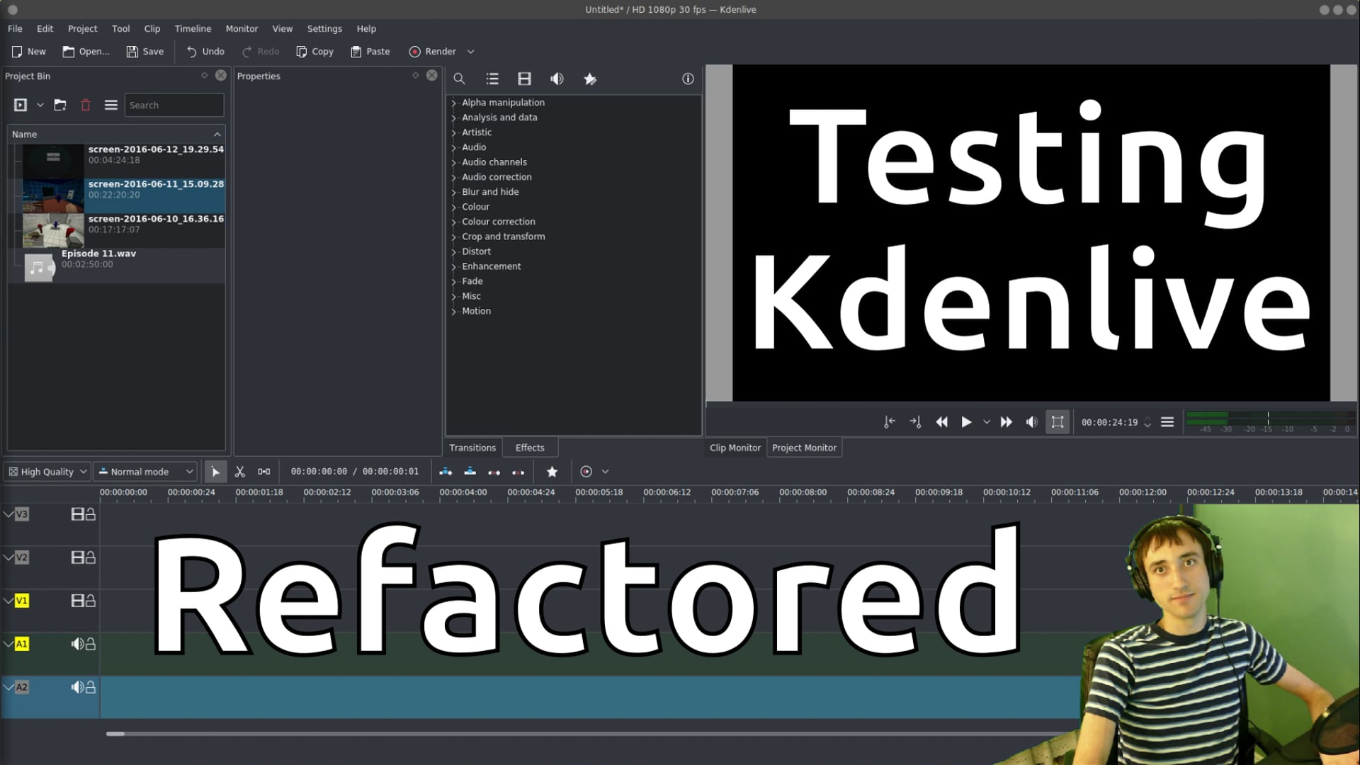 Testing Kdenlive Refactored