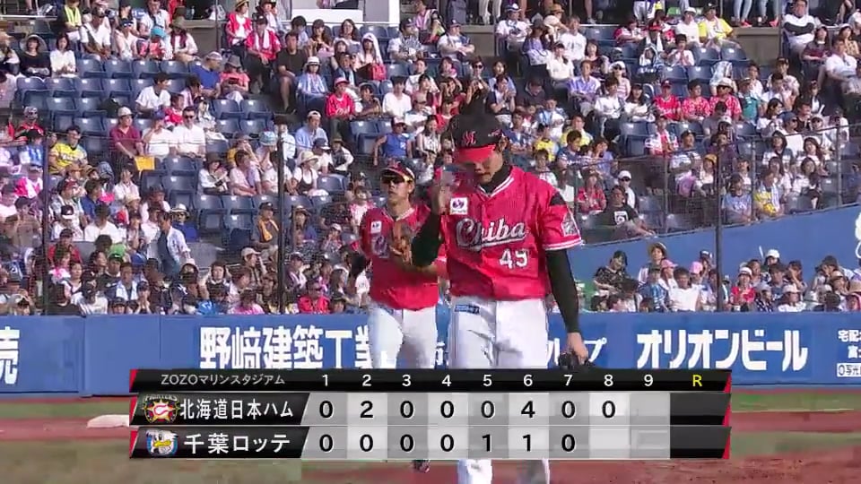 【8回表】マリーンズ・チェン 2イニングス連続の3者凡退!! 2018/7/8 M-F