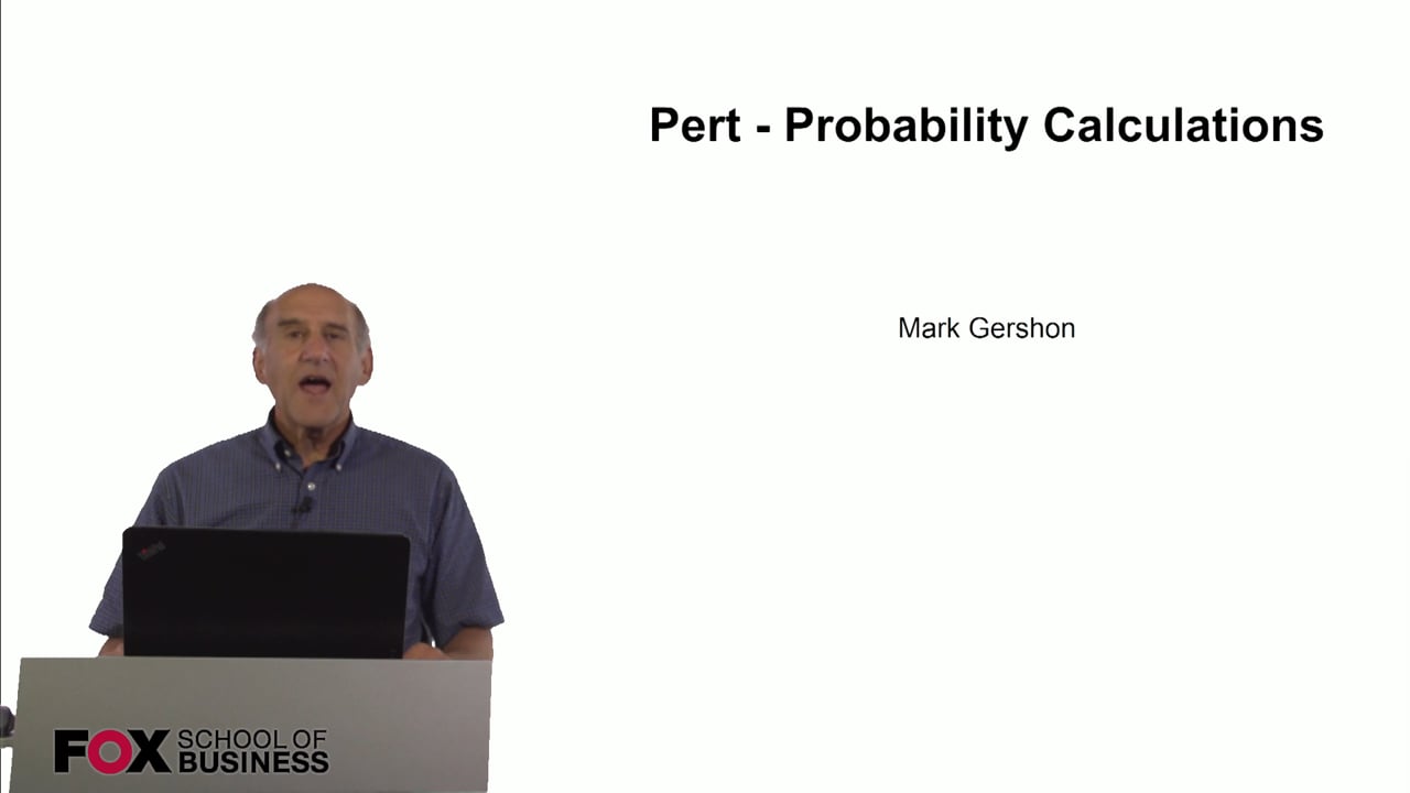 Pert – Probability Calculations