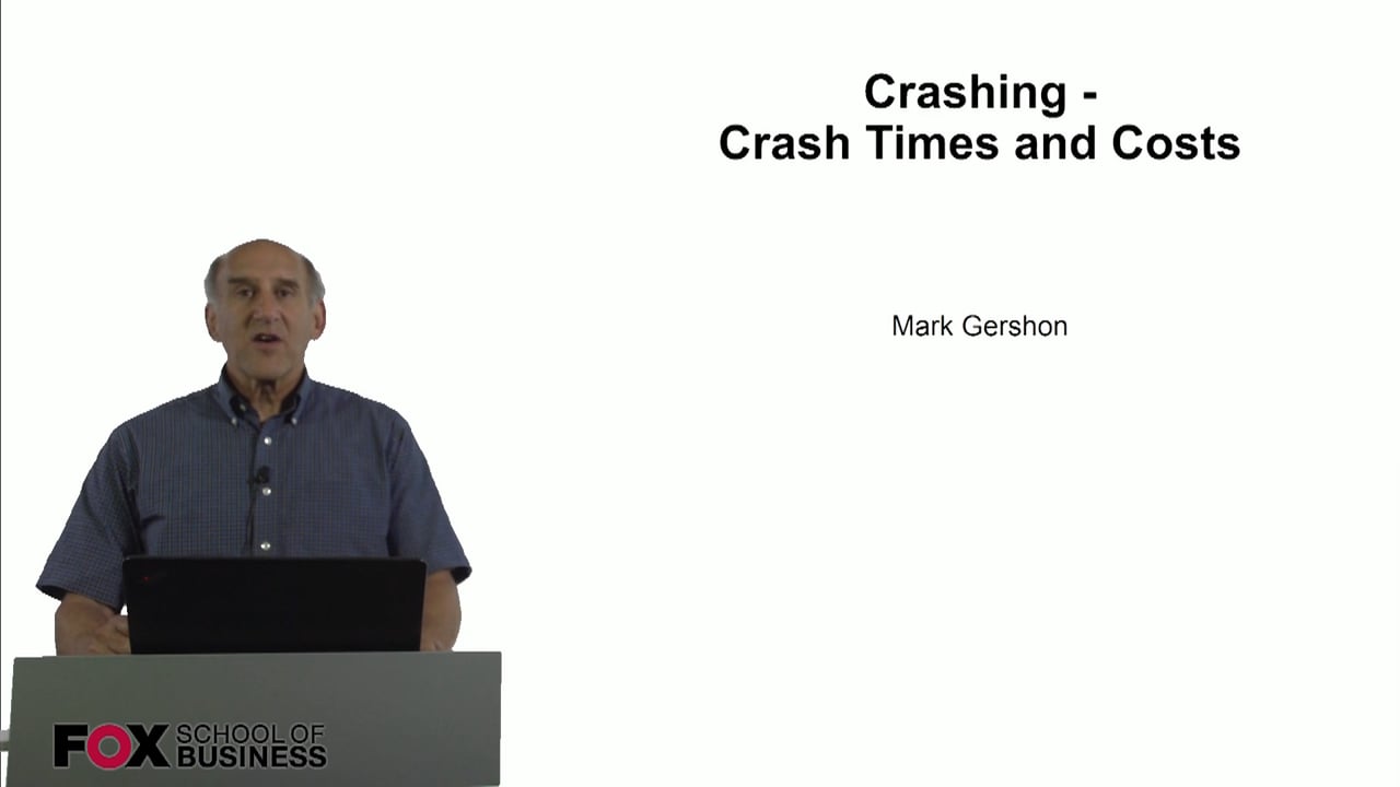 Crashing – Crash Times and Cost