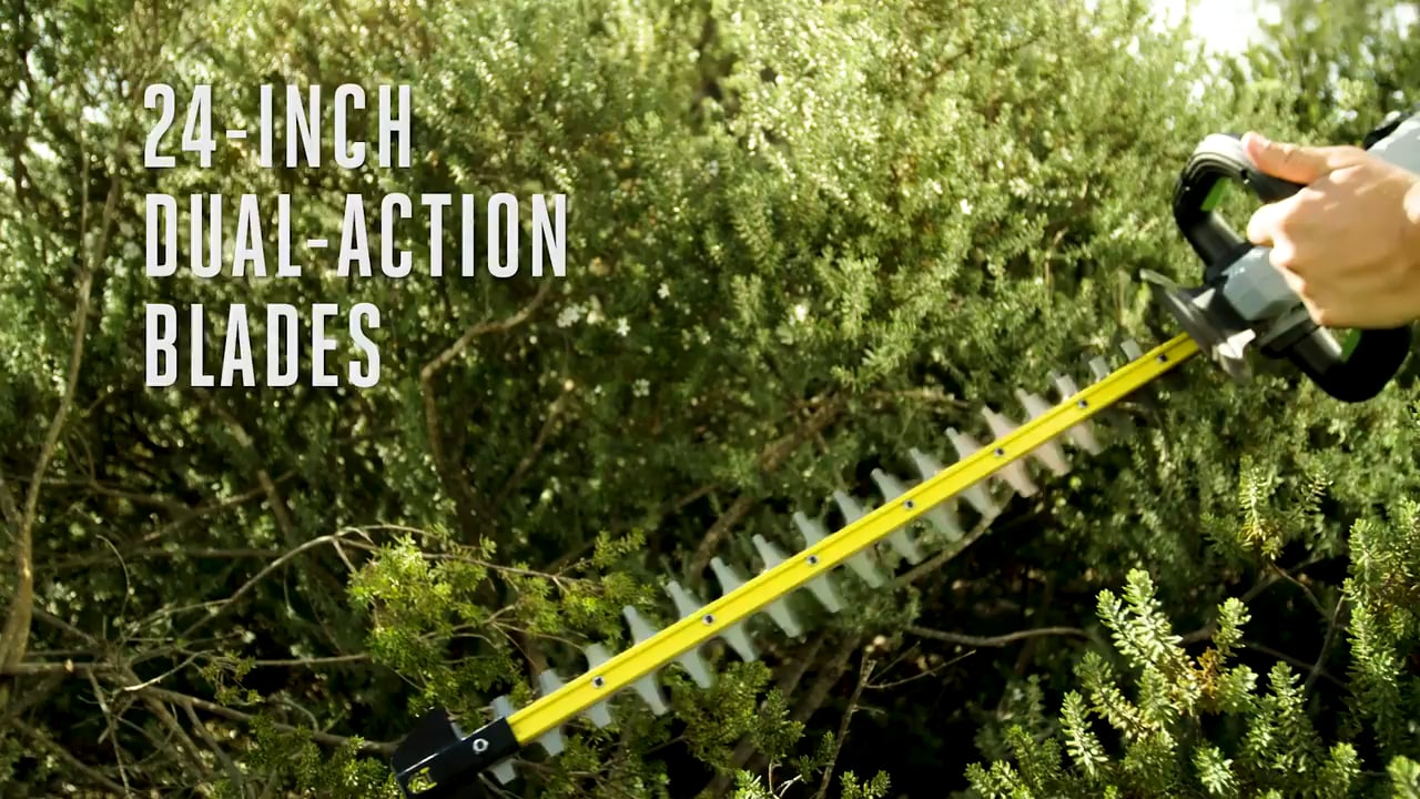 EGO 56V Lithiumion Cordless 24 in. Brushless Hedge Trimmer Kit (210W