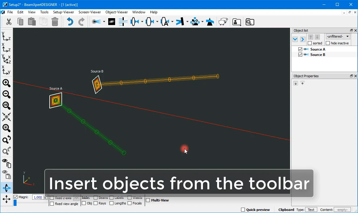 Insert objects from the toolbar on Vimeo