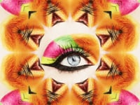 The Girl with Neon Kaleidoscope Eyes