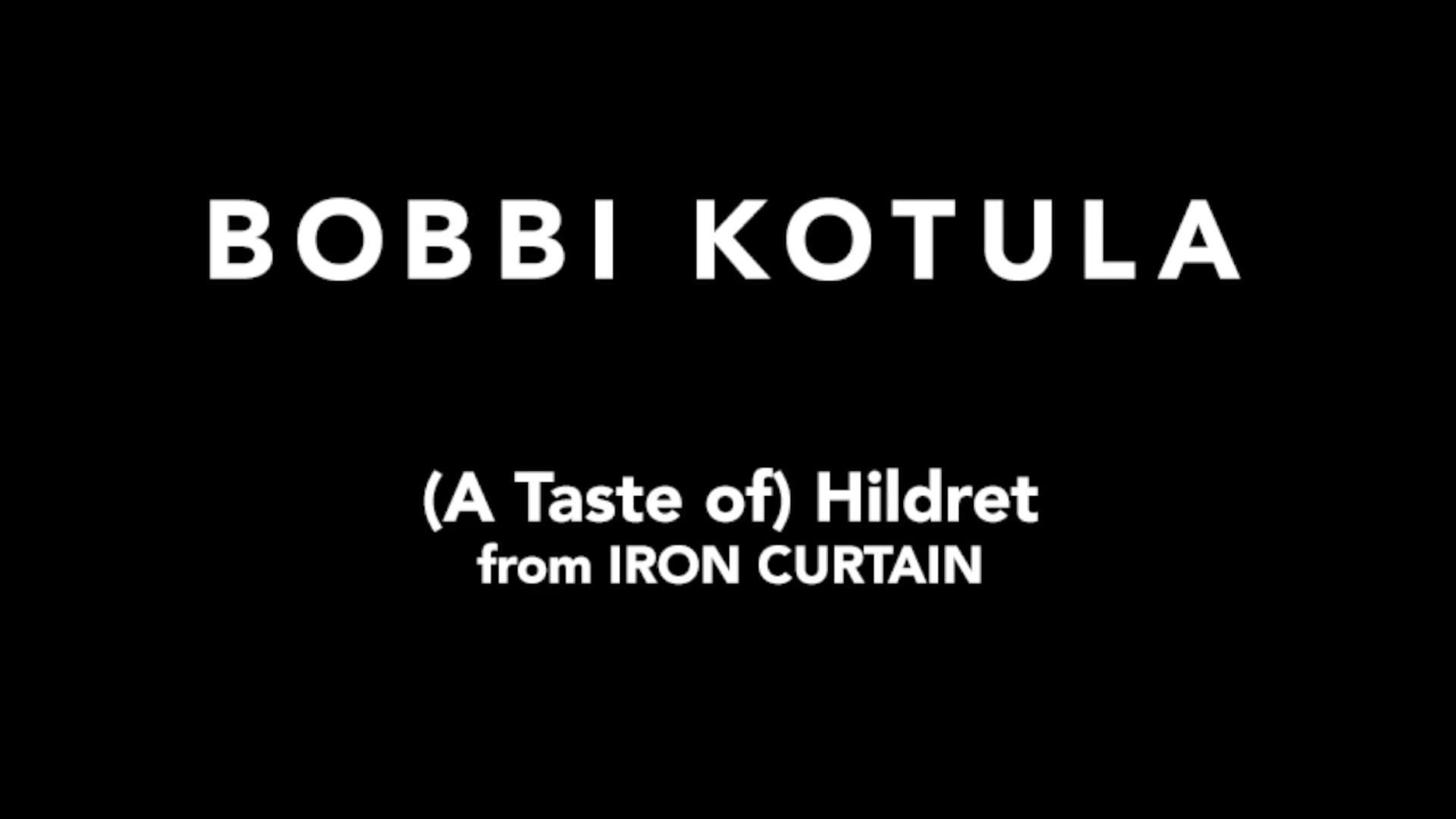 (A Taste of) Hildret