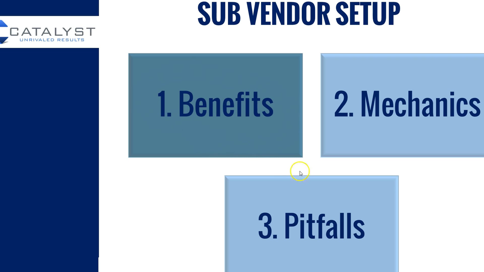 SV 1 - Introduction to Sub Vendors Part 1