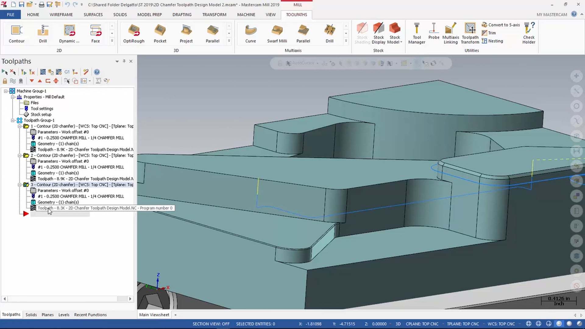 2D Mill Toolpaths