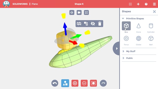 Use Shape It to 3D model a plane