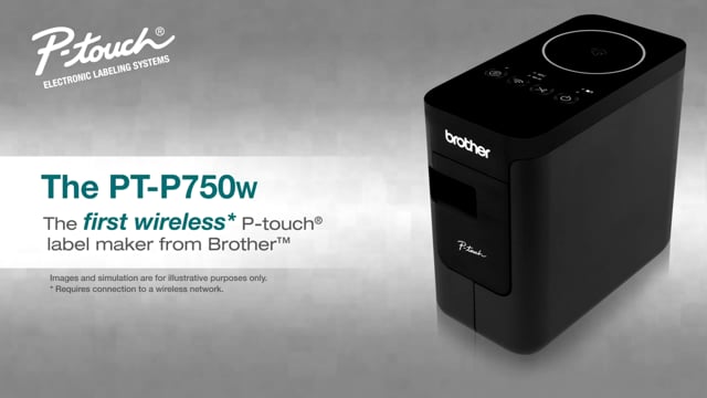 Brother P-touch PTP750W  Compact Label Maker, Wireless Enabled Printing