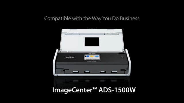 ADS1500W Wireless Duplex Compact Color Desktop Scanner | Brother