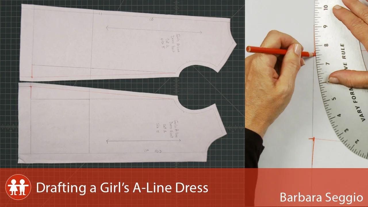 a line dress pattern draft Pattern Drafting of A-Line Dress for Girls ages 5 to 6 yrs. old