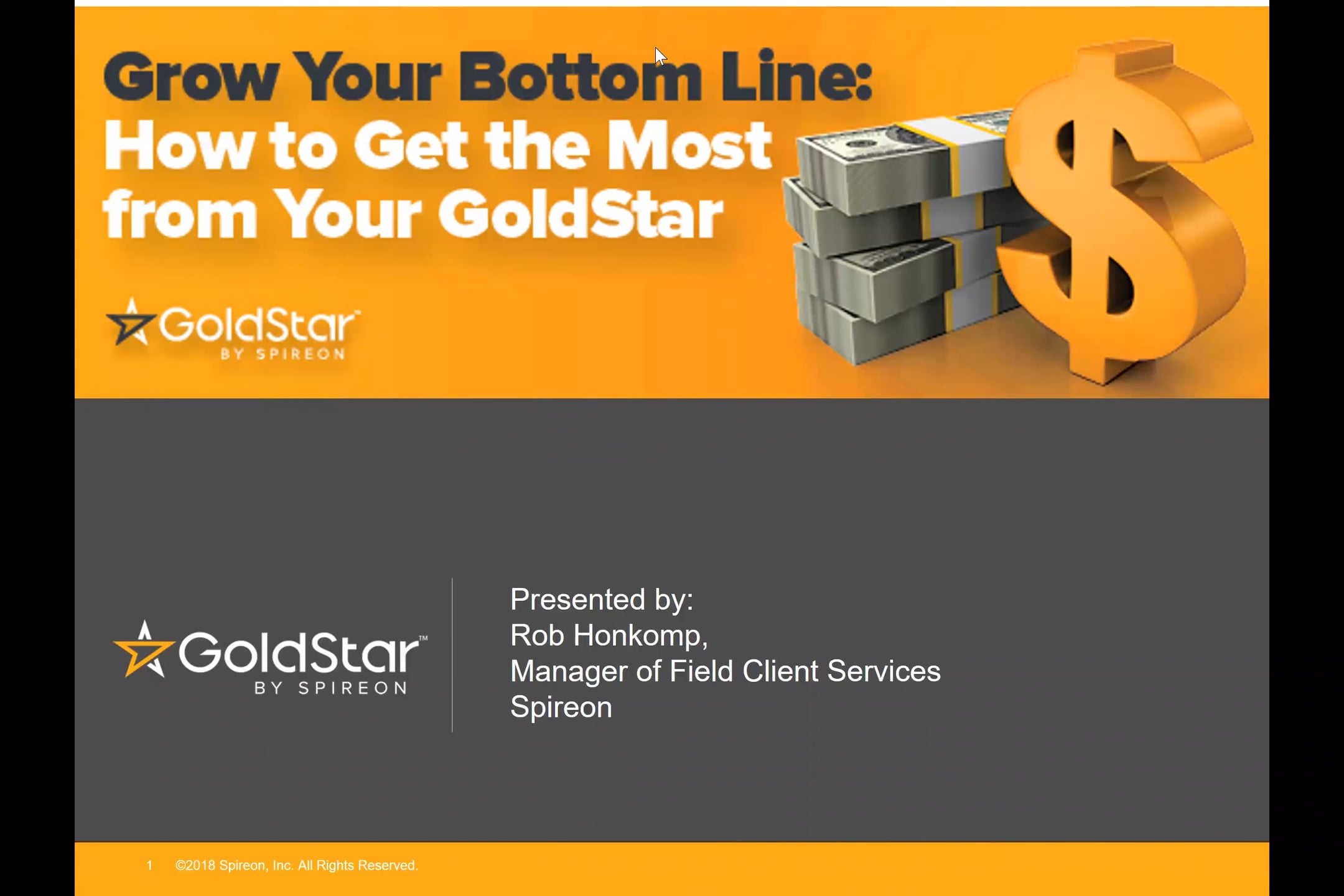Grow Your Bottom Line How to Get the Most from Your GoldStar GPS
