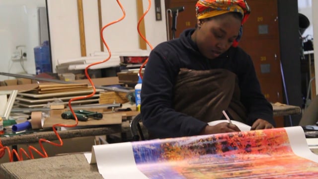 Maker Video: Canvas Printing by FastCOLOUR ECO-Solvent Printer for Lazer Art & Frame Custom Picture Framers