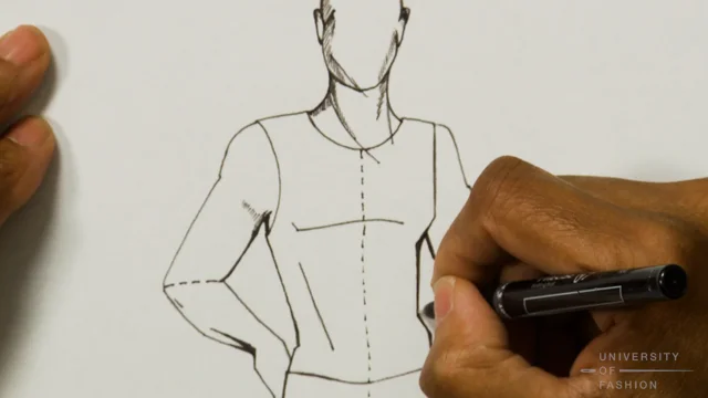 Male fashion sale model sketch