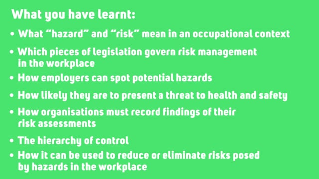 Module 04: Reducing Risks Using the Hierarchy of Control - Video Thumbnail