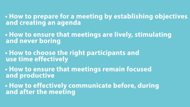 Module 04: Effective Meetings Part 2 - Video Thumbnail
