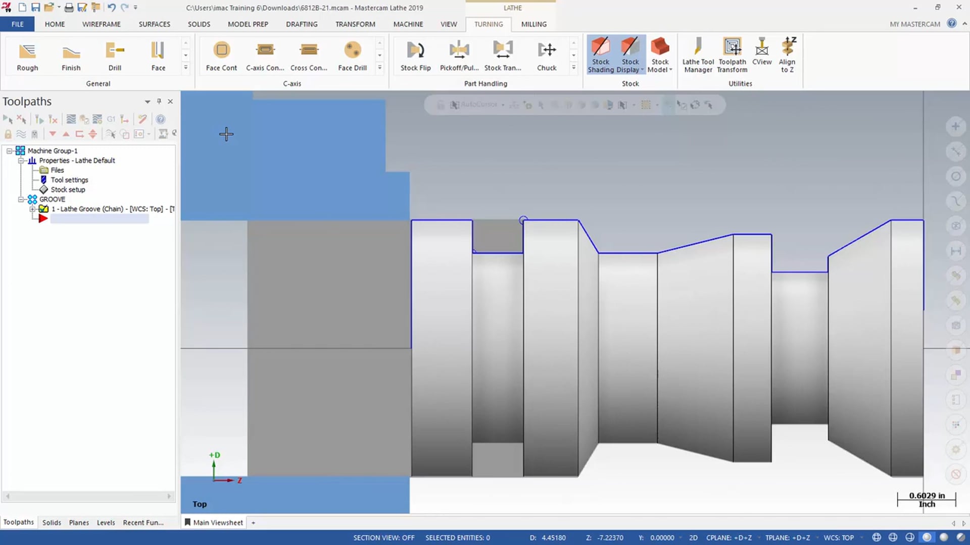 Lathe Toolpath Groove - Part 2