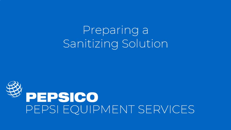 Creating Sanitizing Solution for Pepsi Equipment on Vimeo