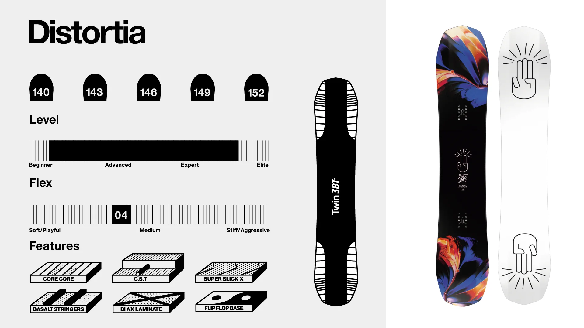 BATALEON DISTORTIA 146 バタレオン Snowboard Bataleon Distortia 146 cm (potestowy) SKLEP Z