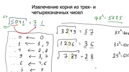 Извлечение корня из числа примеры