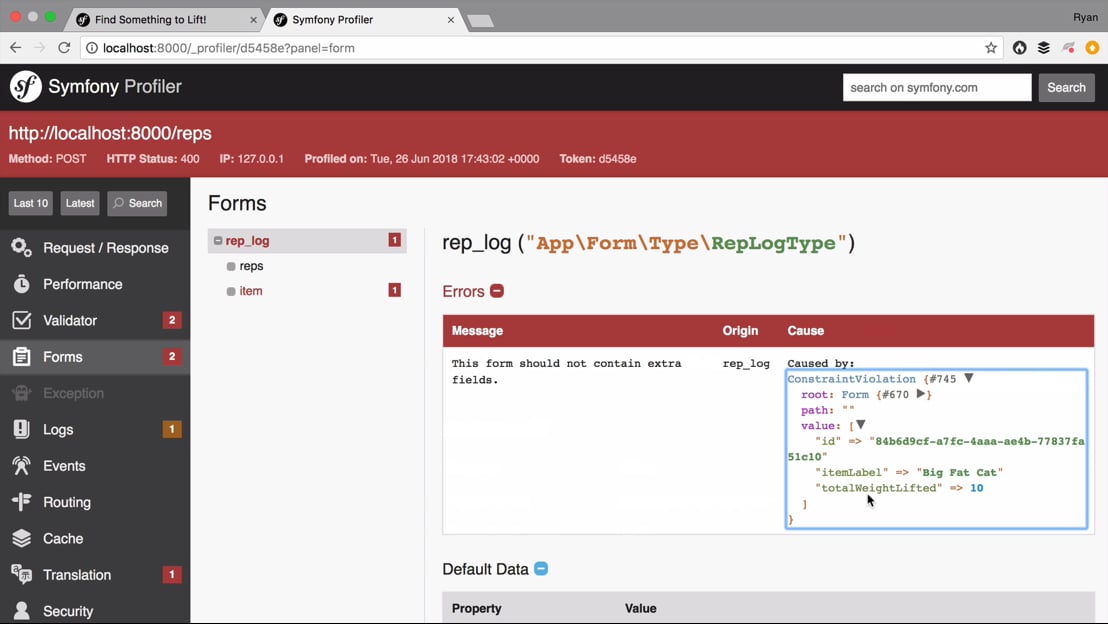 The POST Create API > React with Symfony | SymfonyCasts