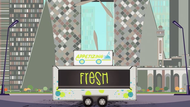 Appetizing Food Truck Animation