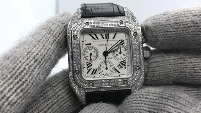 Cartier santos 100 xl hotsell chronograph diamond