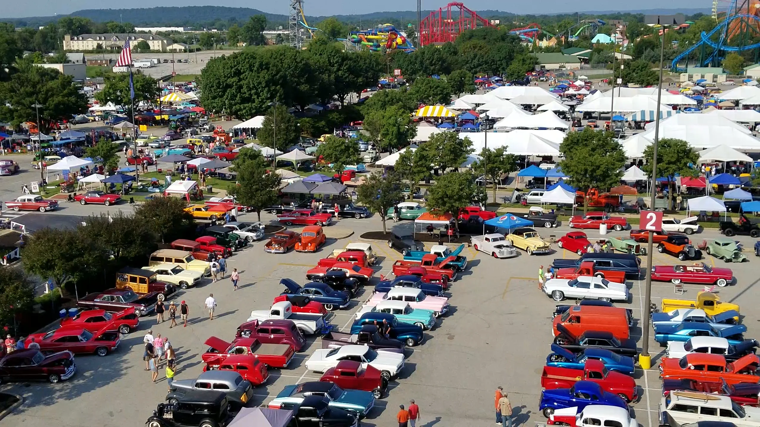 2018 NSRA Street Rod Nationals Roof Top View 