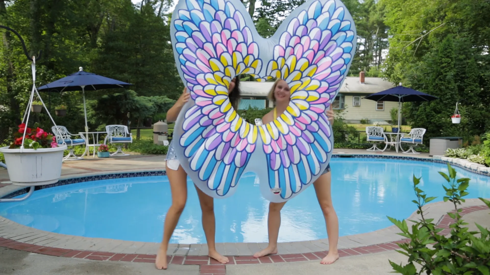 Giant angel store wings pool float