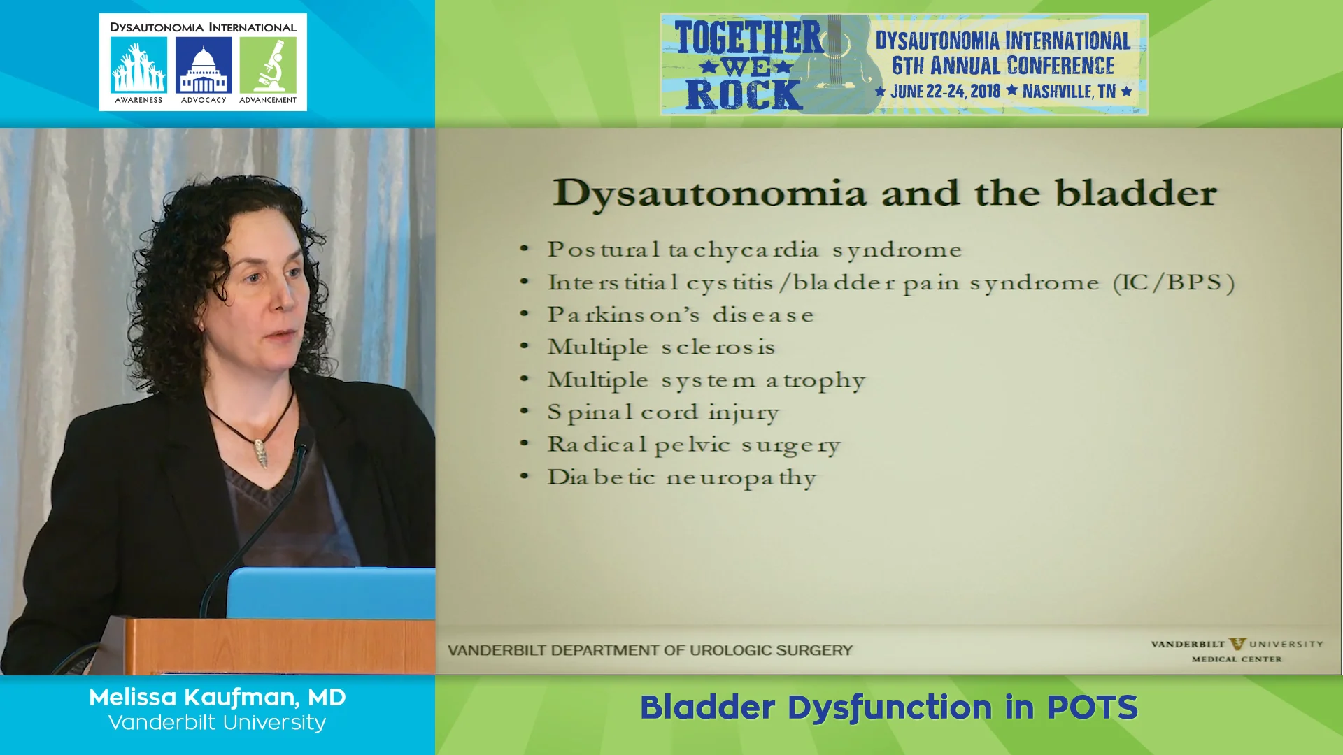 Bladder Dysfunction in POTS Melissa Kaufman, MD on Vimeo