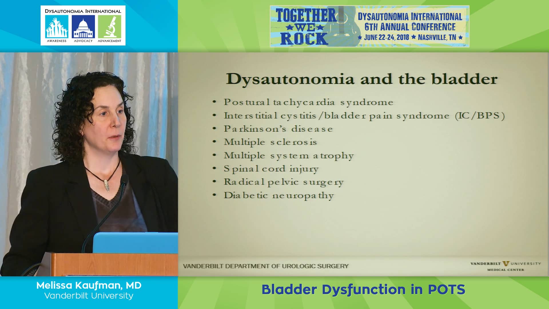 Bladder Dysfunction in POTS Melissa Kaufman, MD on Vimeo