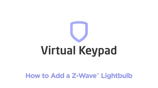 How to add a Z-Wave Lightbulb with Virtual Keypad