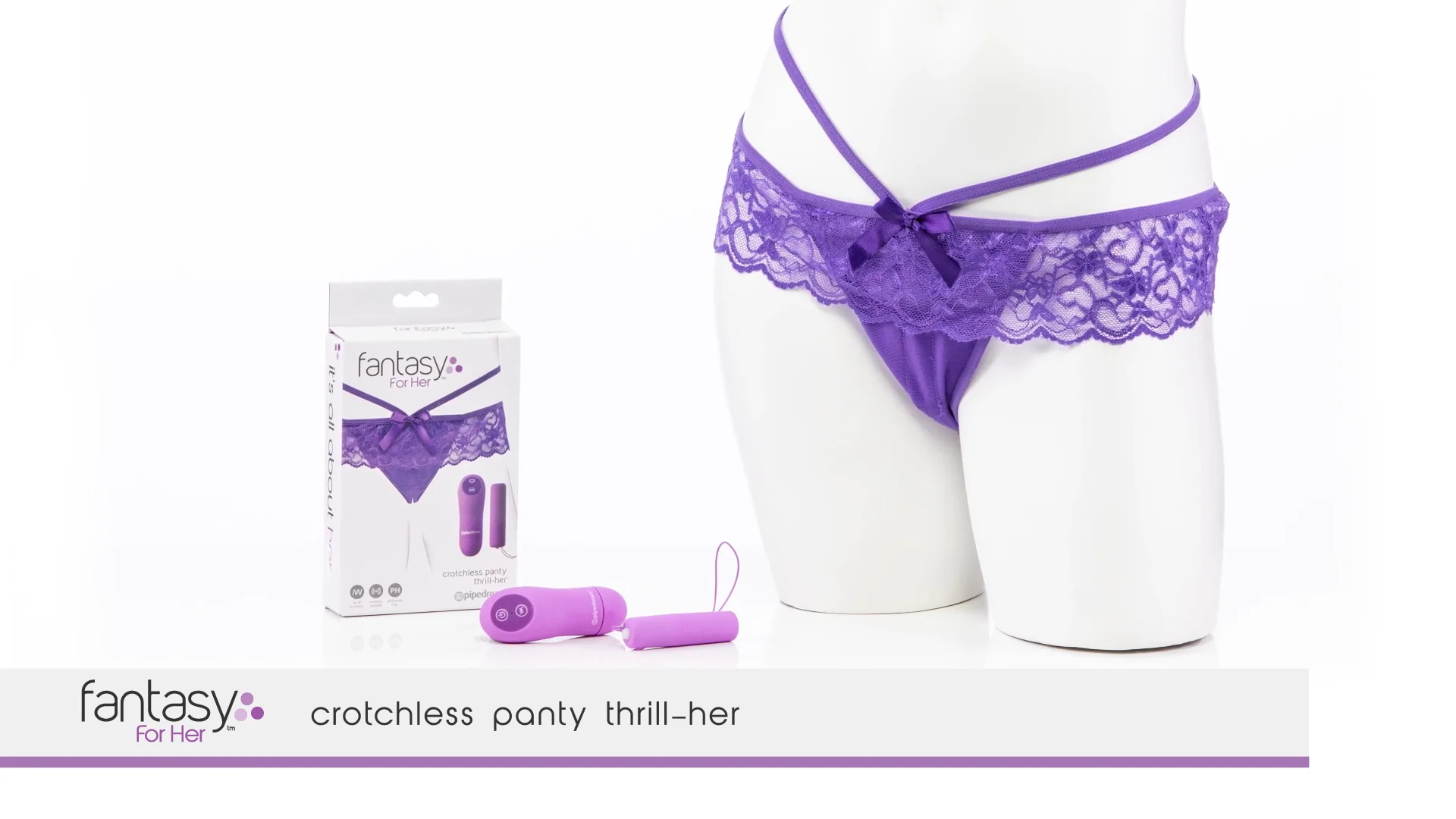 CROTCHLESS VIBRATING PANTY WITH WIRELESS CONTROL