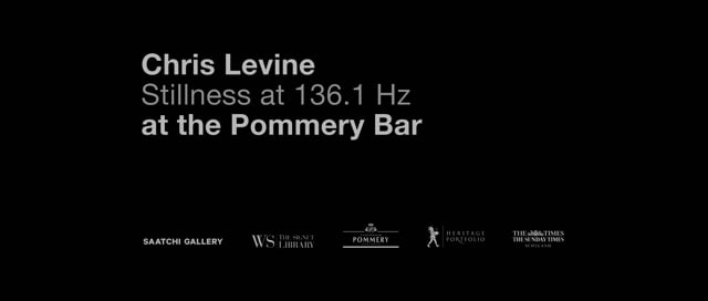 Saatchi Gallery: Chris Levine -Stillness at 136.1 Hz at The Pommery Bar Signet Library 2018 Art Version: Event Video