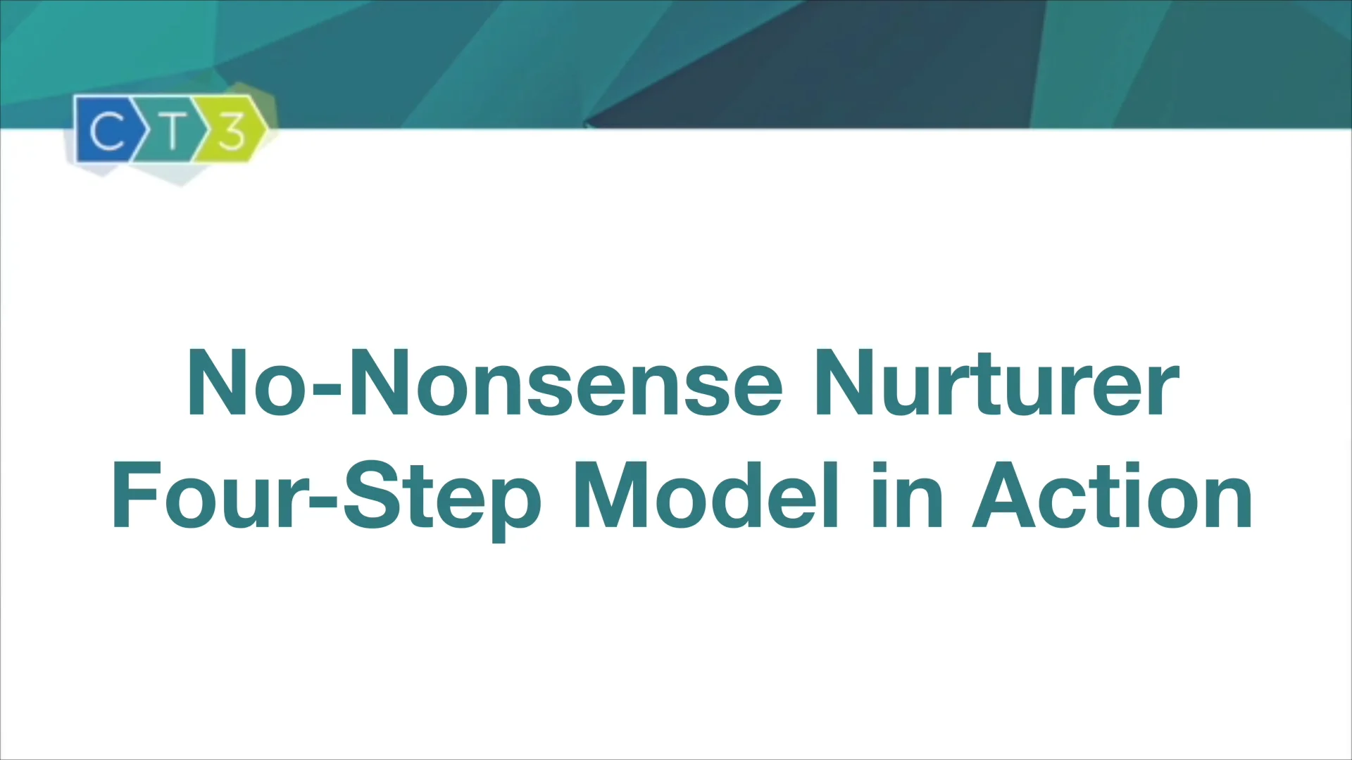 No-Nonsense Nurturer Four-Step Model in Action on Vimeo
