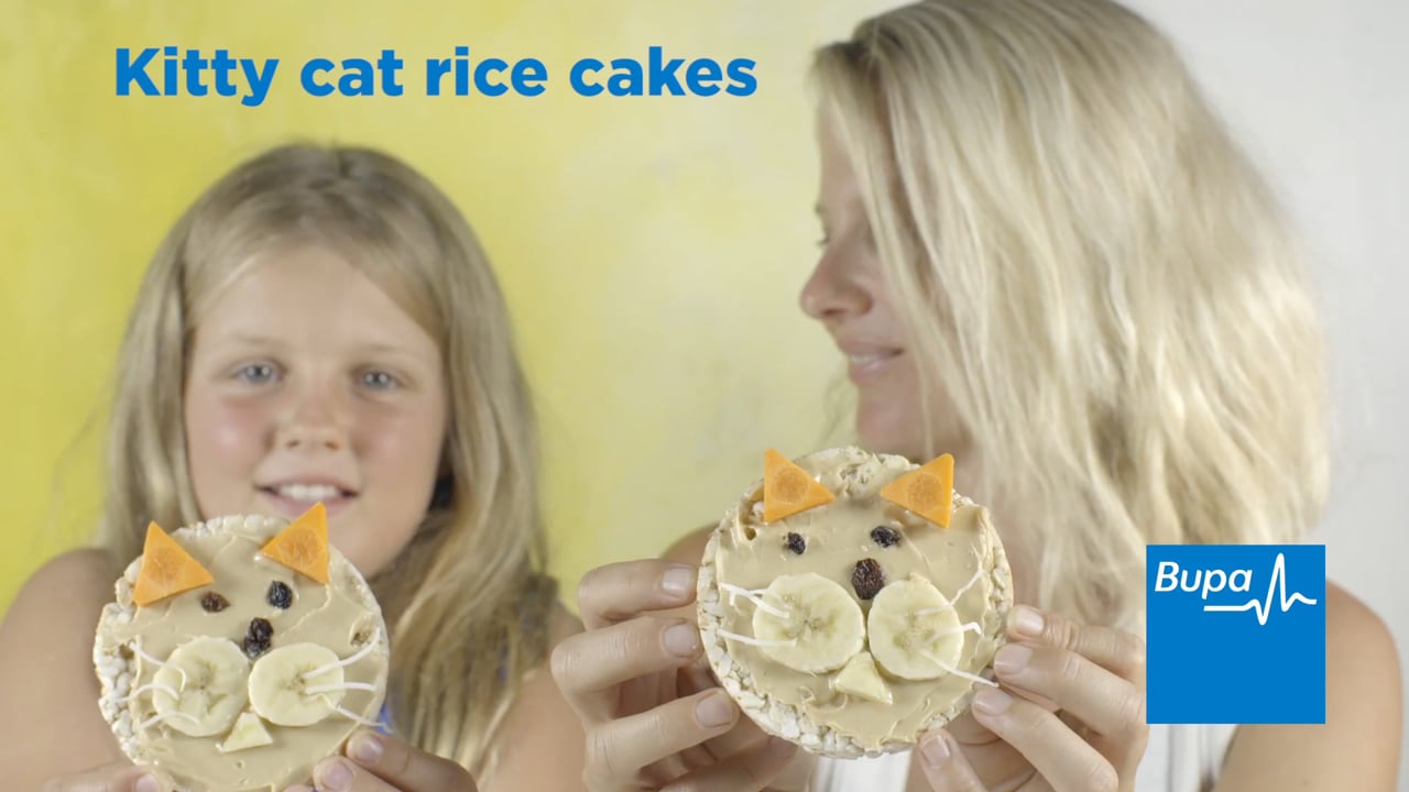 Bupa - Healthy Recipe - Kitty cat rice cakes