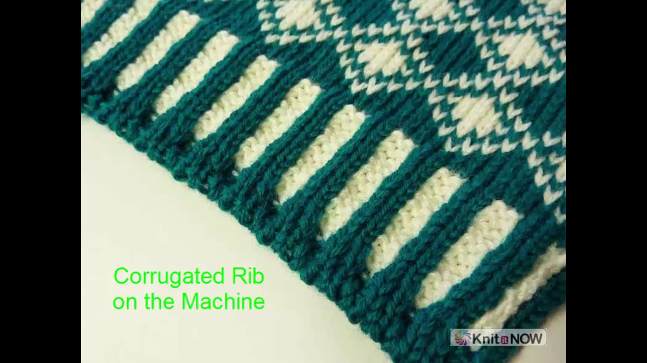Corrugated Rib on the Machine Machine Knitting Tutorial