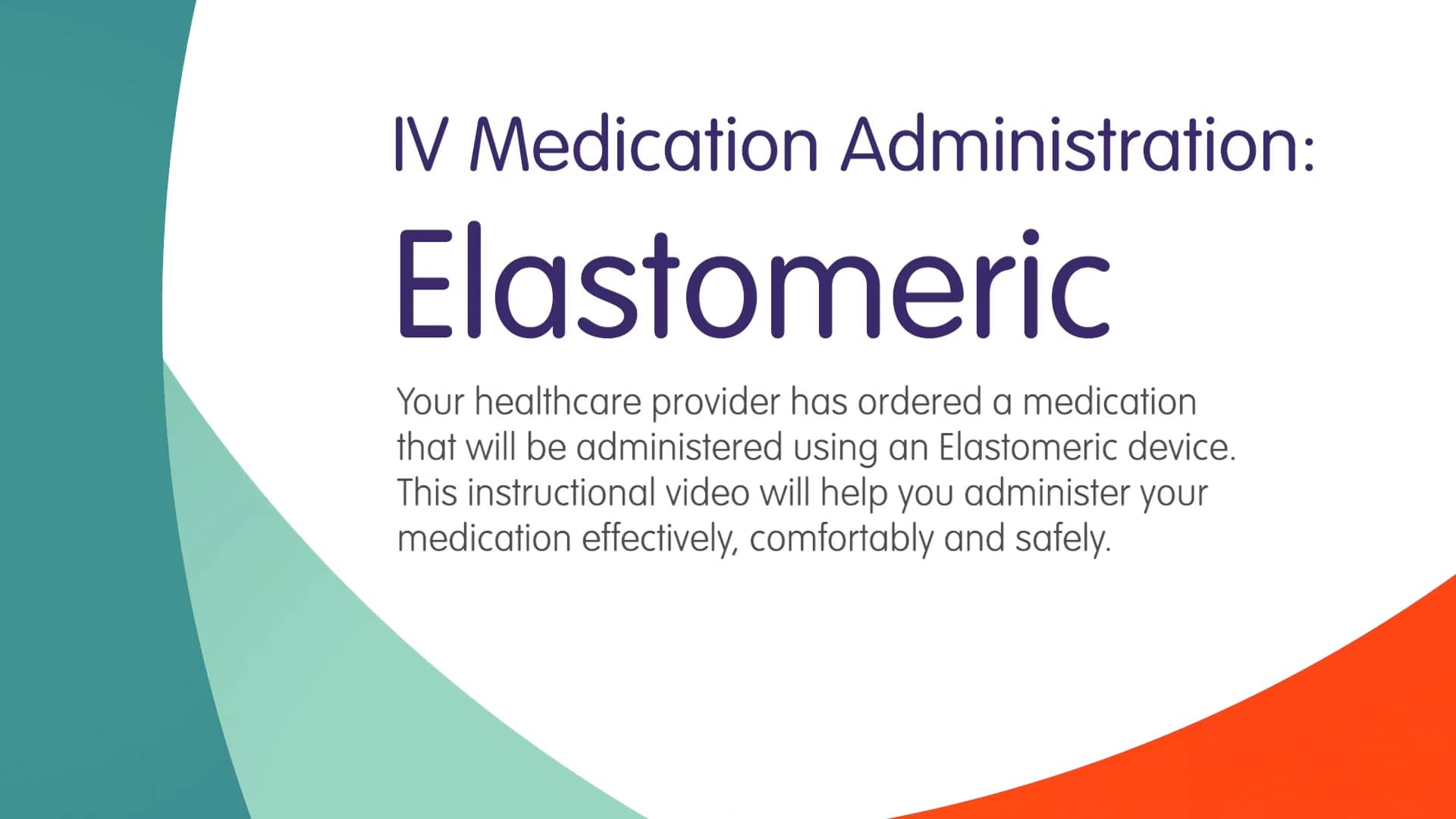 IV Medication Administration Elastomeric on Vimeo