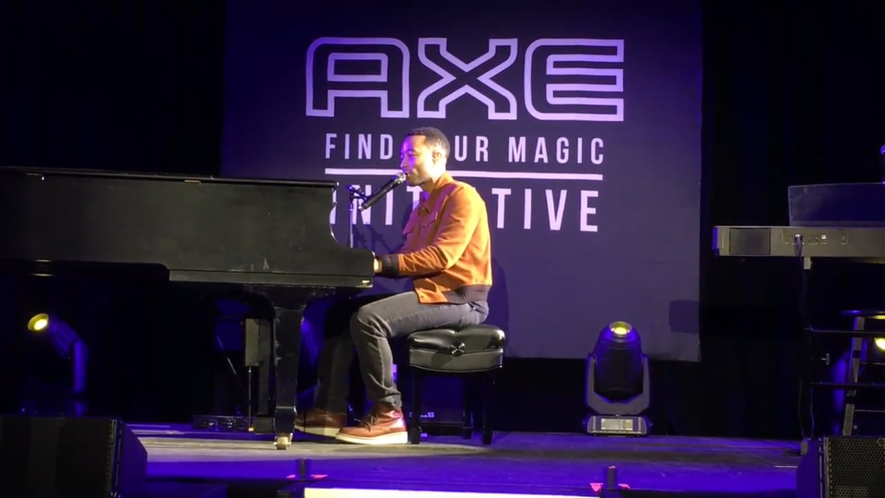 John Legend performs at Centennial High School