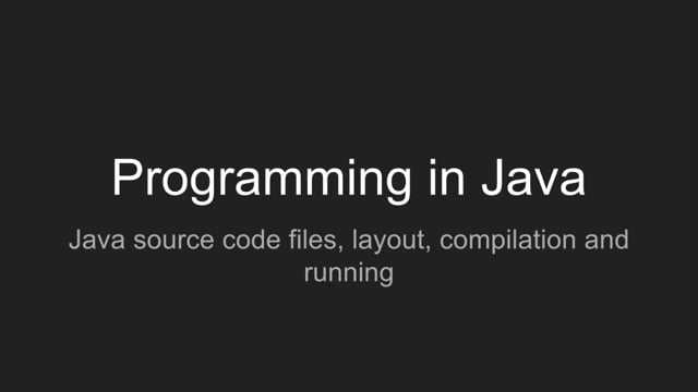 Programmering med Java on Vimeo