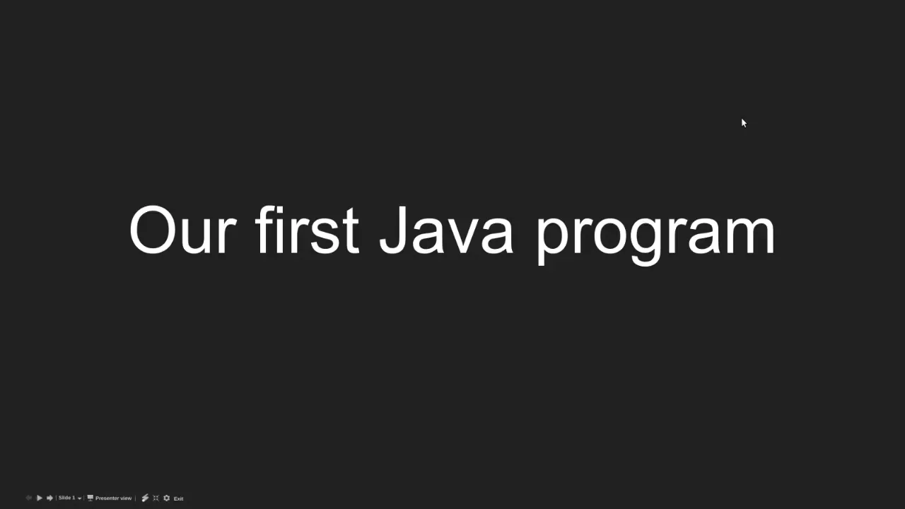 Our first Java program I on Vimeo