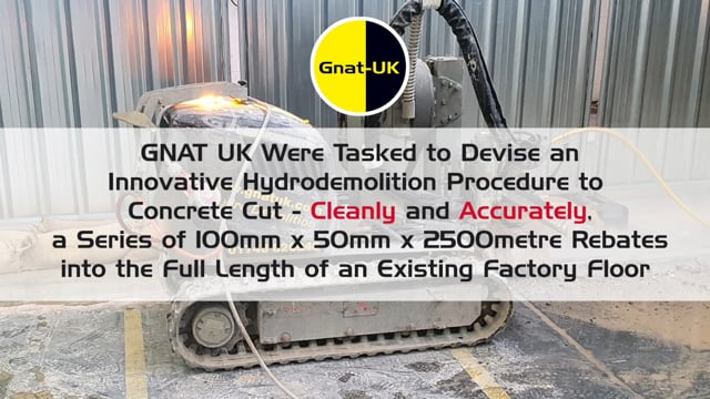 Hydroblasting Rebates in a Factory Floor 