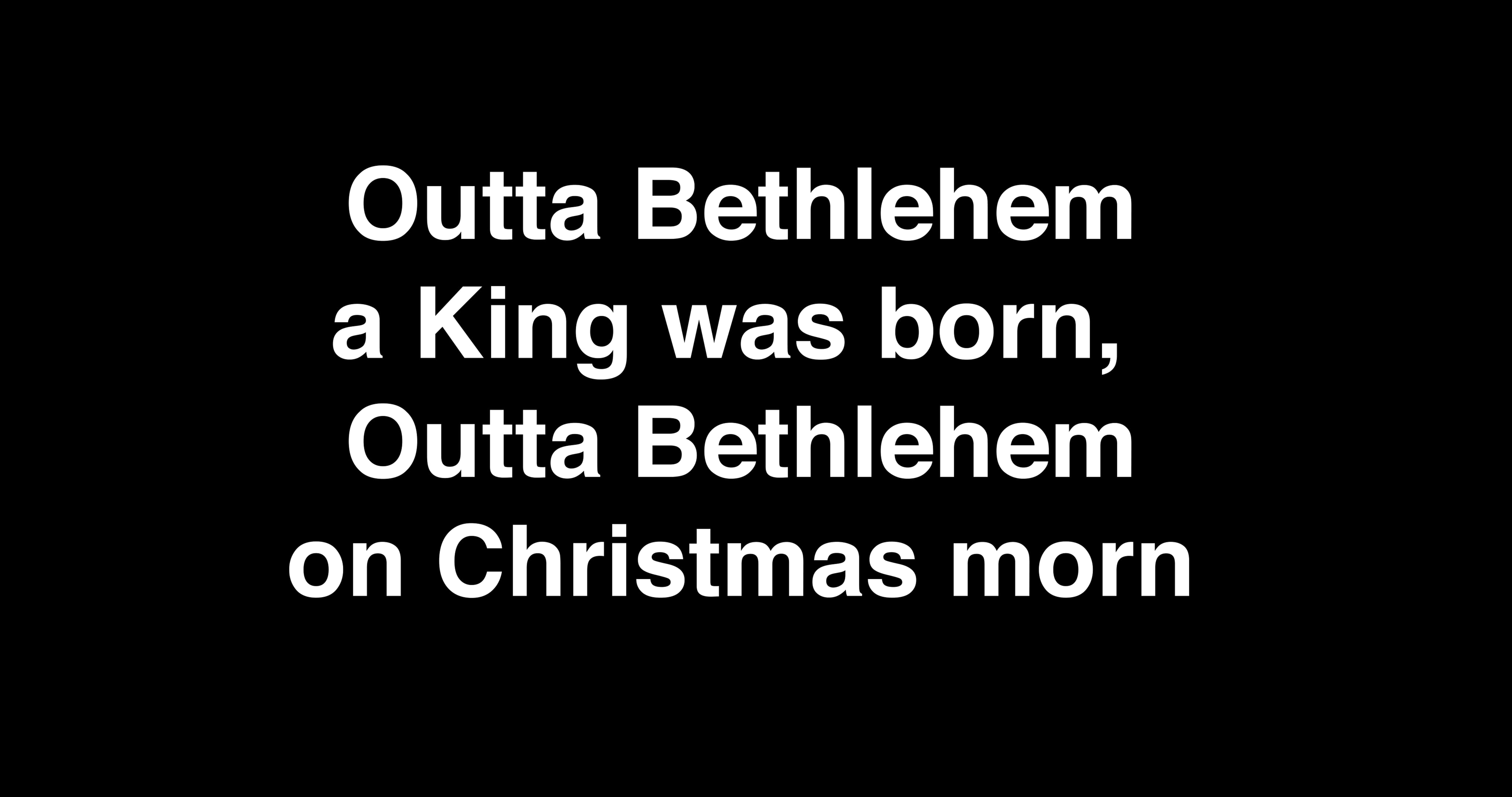 Straight Outta Bethlehem - 1 Straight Outta Bethlehem on Vimeo