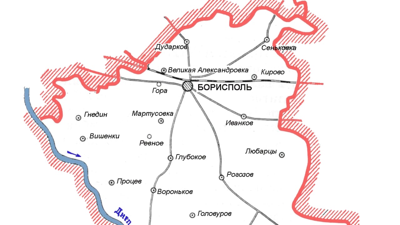 Карта киевской области с районами