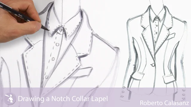 Drawing a Notch Collar Lapel