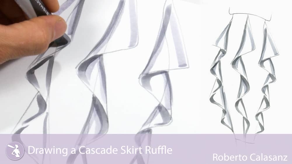 Drawing A Cascade Skirt Ruffle