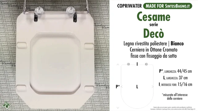 COPRIWATER per wc DECO'. CESAME. Ricambio DEDICATO. Legno rivestito ✓   online!