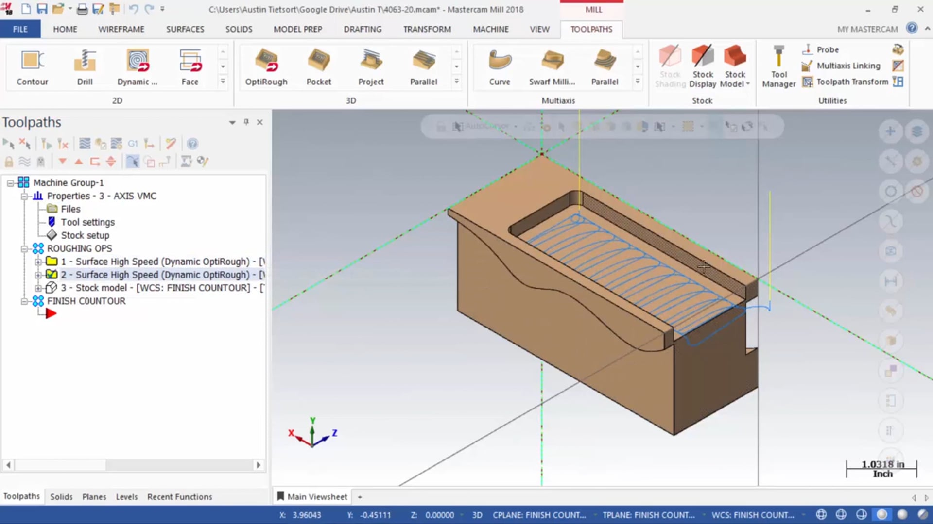 Finish Dynamic Contour