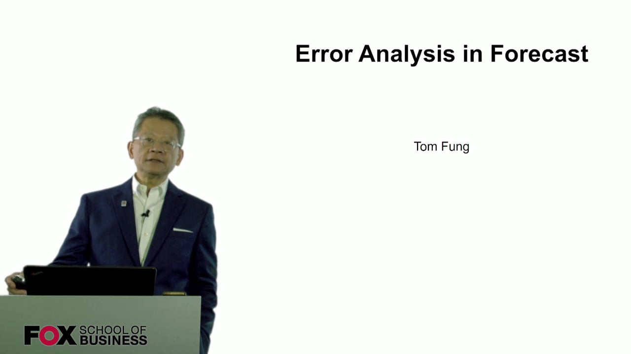 Error Analysis in Forecast