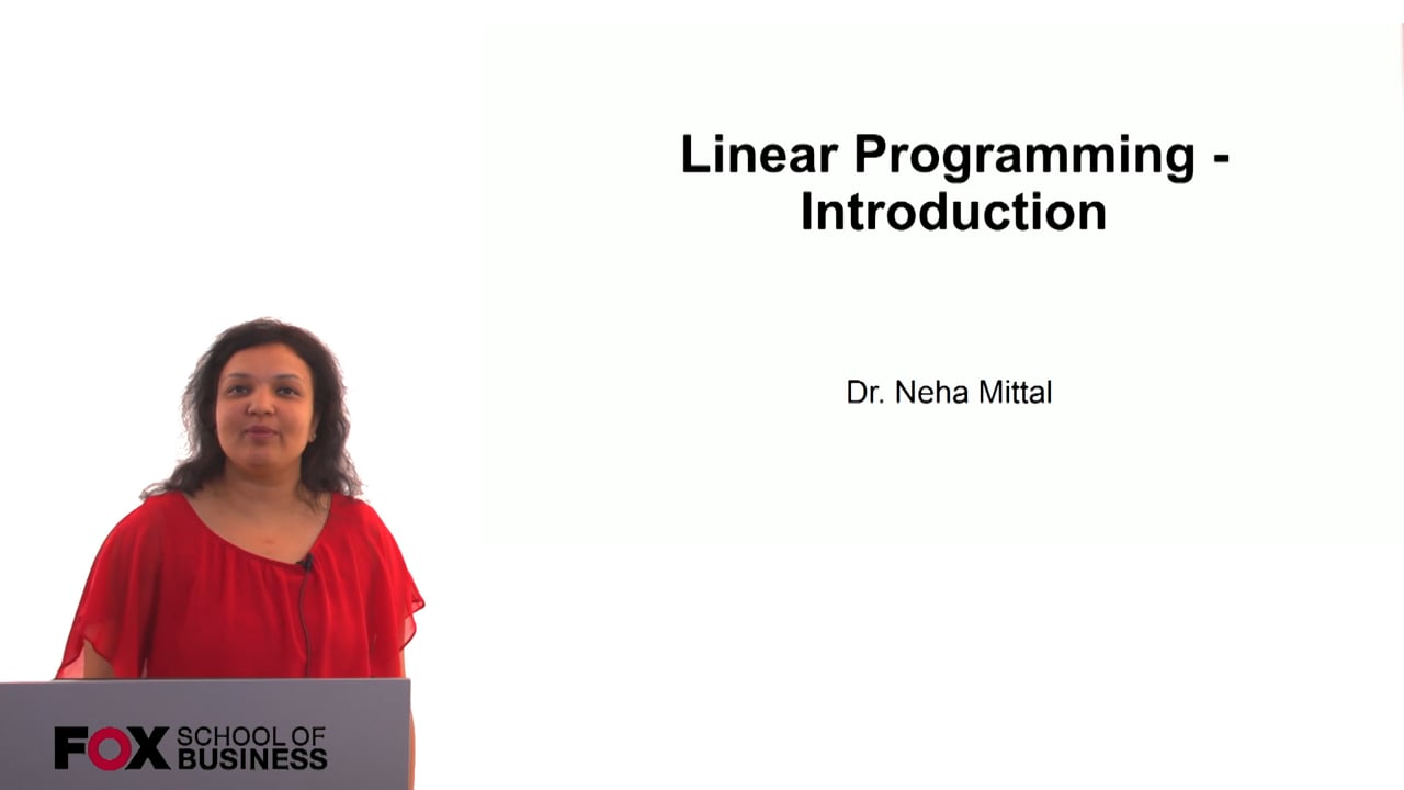 Linear Programming – Introduction